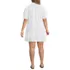 Women's Plus Size Elbow Sleeve Eyelet Knee Length Shirt Dress, Back
