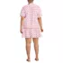Women's Plus Size Elbow Sleeve Eyelet Knee Length Shirt Dress, Back