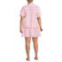 Women's Plus Size Elbow Sleeve Eyelet Knee Length Shirt Dress, Back