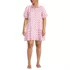 Women's Plus Size Elbow Sleeve Eyelet Knee Length Shirt Dress, Front