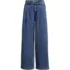 Women's Tall Lightweight Denim Mid Rise Pleated Slouchy Jeans, Front