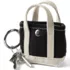 Micro Canvas Tote Charm, Front