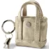 Micro Canvas Tote Charm, Front