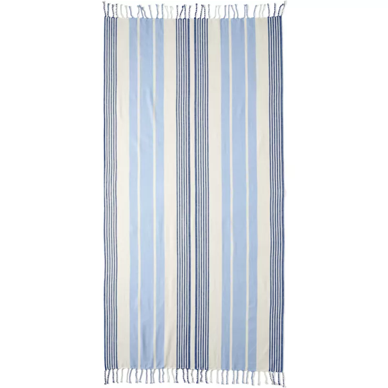 Coast Clear Sand Resistant Turkish Cotton Beach Towel, Front