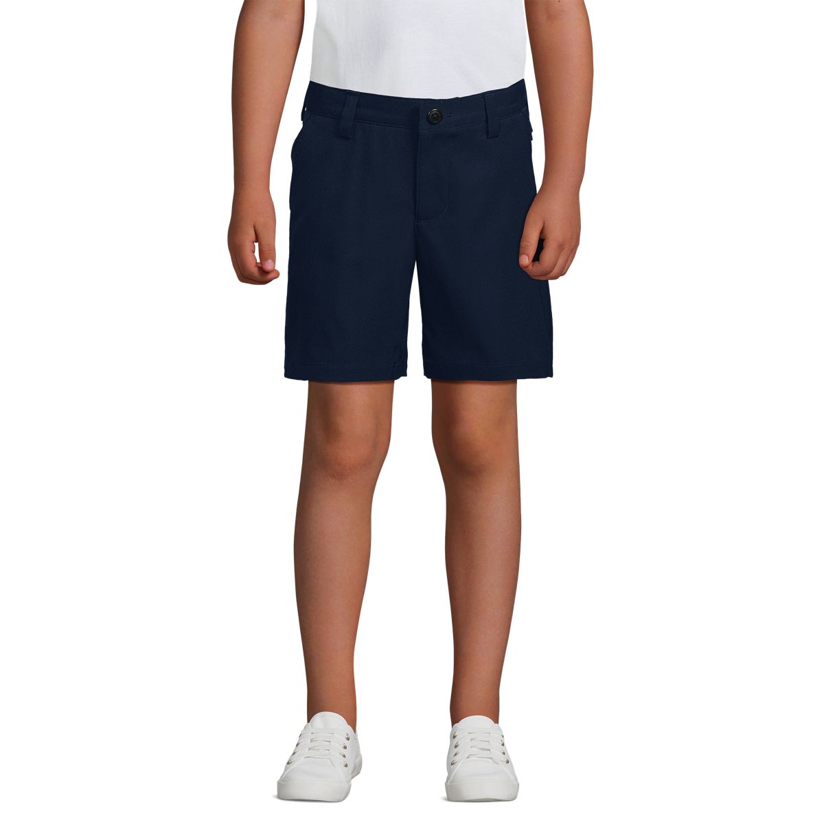 School Uniform Boys Active Performance Chino Shorts Above the Knee
