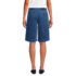 Women's Lightweight Denim Mid Rise Pleated 12" Slouchy Shorts, Back