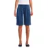Women's Lightweight Denim Mid Rise Pleated 12" Slouchy Shorts, Front