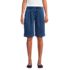 Women's Lightweight Denim Mid Rise Pleated 12" Slouchy Shorts, Front