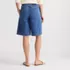 Women's Lightweight Denim Mid Rise Pleated 12" Slouchy Shorts, Back