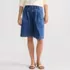 Women's Lightweight Denim Mid Rise Pleated 12" Slouchy Shorts, Front