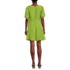 Women's Linen Above the Knee Puff Sleeve Dress, Back