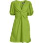 Women's Linen Above the Knee Puff Sleeve Dress