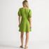 Women's Linen Above the Knee Puff Sleeve Dress, Back