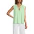 Women's Linen Blend Notch Neck Swing Tank Top, alternative image
