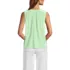 Women's Linen Blend Notch Neck Swing Tank Top, Back