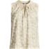Women's Linen Blend Notch Neck Swing Tank Top, Front