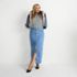 Women's Plus Size Soft Denim Maxi Skirt, alternative image