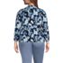 Women's Plus Size Lightweight Jersey Button Pintuck Top, Back