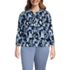 Women's Plus Size Lightweight Jersey Button Pintuck Top, Front