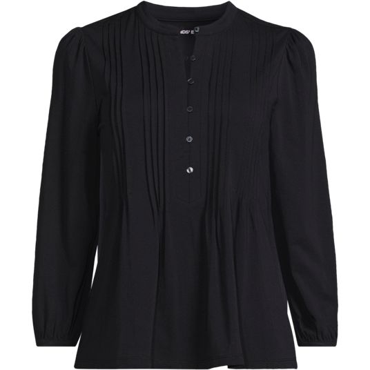 Womens BLACK 3/4-sleeve Tops | Lands' End