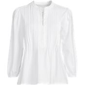 Women's Lightweight Jersey Button Pintuck Top