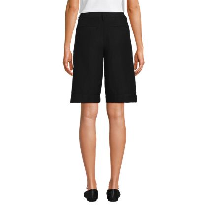 Women's Linen Blend High Rise Pintuck 12" Bermuda Shorts - image 5