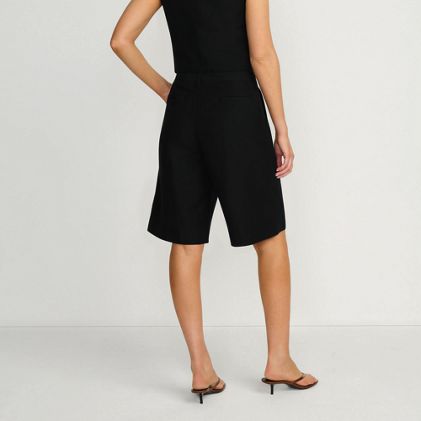 Women's Linen Blend High Rise Pintuck 12" Bermuda Shorts - image 1