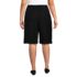 Women's Plus Size Linen Blend High Rise Pintuck 12" Bermuda Shorts, Back