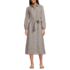Women's Petite Linen Long Sleeve Midi Shirt Dress, Front