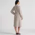 Women's Linen Long Sleeve Midi Shirt Dress, Back