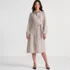Women's Linen Long Sleeve Midi Shirt Dress, Front