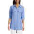Women's Linen Roll Sleeve Relaxed Tunic Top, alternative image