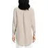 Women's Linen Roll Sleeve Relaxed Tunic Top, Back