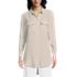 Women's Linen Roll Sleeve Relaxed Tunic Top, Front