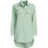 Women's Petite Linen Roll Sleeve Relaxed Tunic Top, Front
