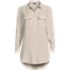 Women's Linen Roll Sleeve Relaxed Tunic Top, Front