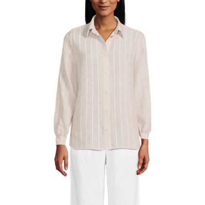 Women's Linen Long Sleeve Feminine Shirt - image 4