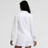 Women's Linen Long Sleeve Feminine Shirt, Back