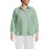 Women's Plus Size Linen Long Sleeve Feminine Shirt, Front