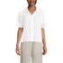 Women's Linen Puff Sleeve Button Front Shirt, Front
