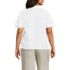 Women's Plus Size Linen Puff Sleeve Button Front Shirt, Back