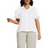 Women's Plus Size Linen Puff Sleeve Button Front Shirt, Front