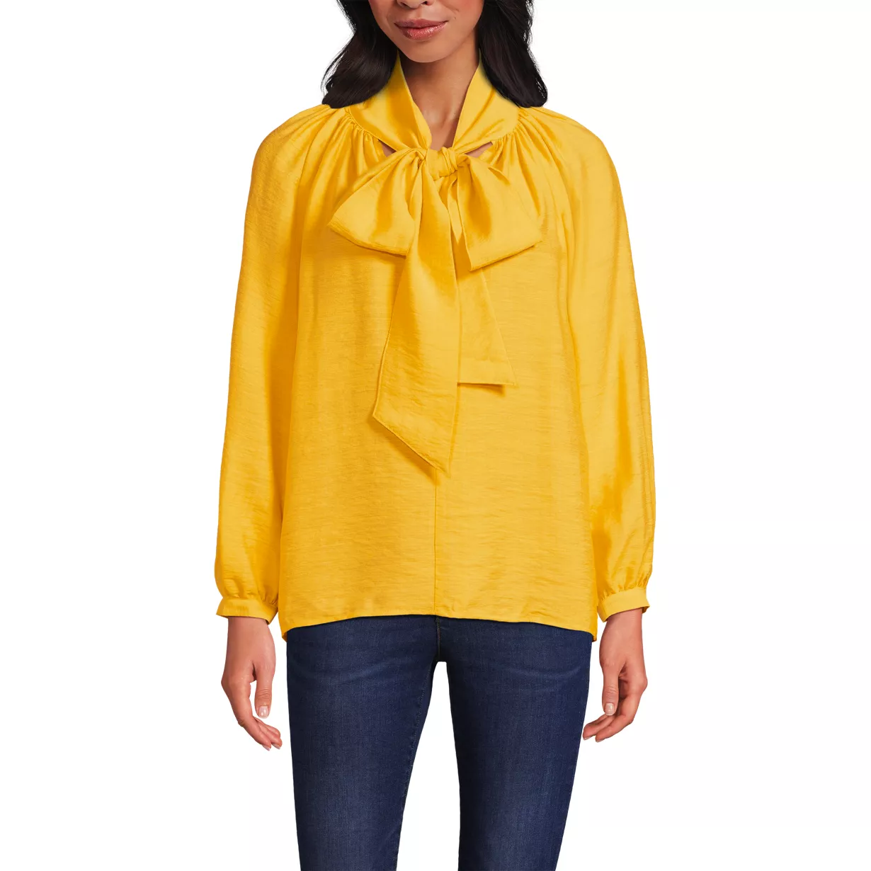 Women's Long Sleeve Bow Blouse