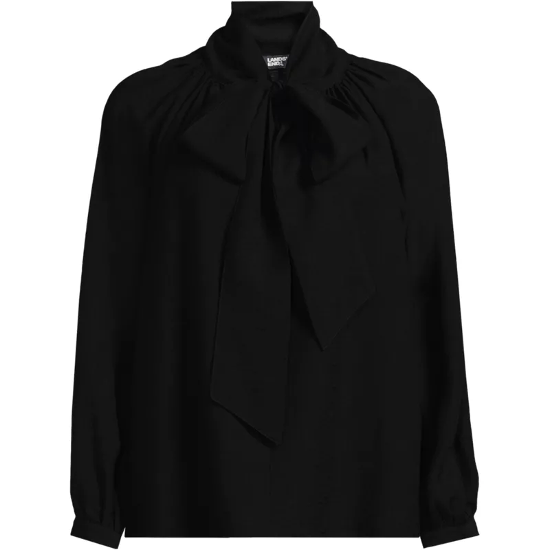 Women's Long Sleeve Bow Blouse, Front