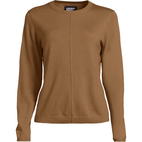 Merino Crew Neck Jumper, Women, size: M, petite, Misc, Wool, by Lands' End