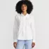 Women's No Iron Long Sleeve Shirt with Lace Trim, Front