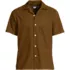 Men's Eyelet Textured Camp Collar Shirt - Set Top, Front