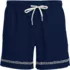Men's 5.5" Linen Cotton Embroidered Easy Shorts, Front