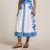 Women's Poplin Border Print Midi Skirt - Set Bottom, Front