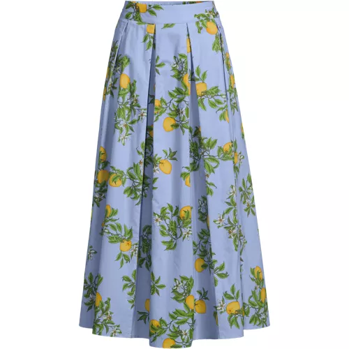 Women's Poplin Godet Maxi Skirt - Set Bottom, Front